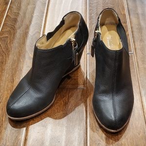 Black Leather Wedge Bootie - Dr. Scholl's